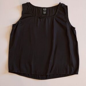 Eileen Fisher silk square neck sleeveless shell top deep purple size S